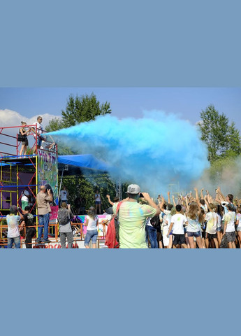 Баллон для Гендер Пати 1 кг с Голубой Краской Холли, Gender Party BOY OR GIRL, красный с наклейкой DobraMAMA (329194595)