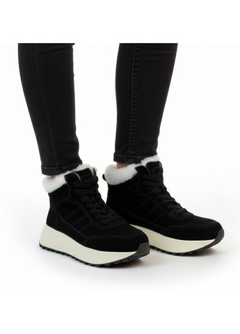 Кросівки жіночі зимові замкові чорні (ZM9501) 38 No Brand чорні зими (370091366)