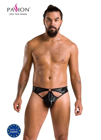 Чоловічі стринги Thong Paul, чорні, під латекс Passion (297573525)