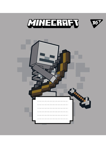 Набір зошитів шкільних А5/12 клітинка Minecraft Signs 25 шт (767556) Yes (352167524)
