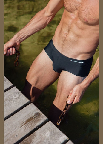 Мужские черные пляжные, деним плавки пляжные slip de bain21nor танга, брифы Garcon Francais
