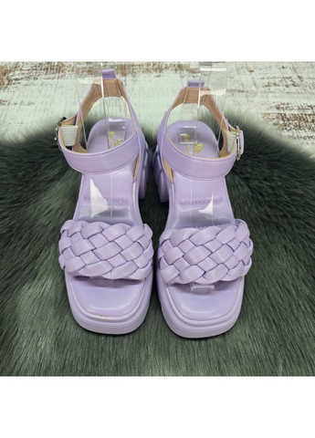 Сиреневые босоножки женские сиреневые на платформе Башили с ремешком