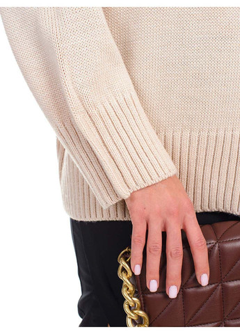 Пудровый демисезонный свитер свободный женский SVTR