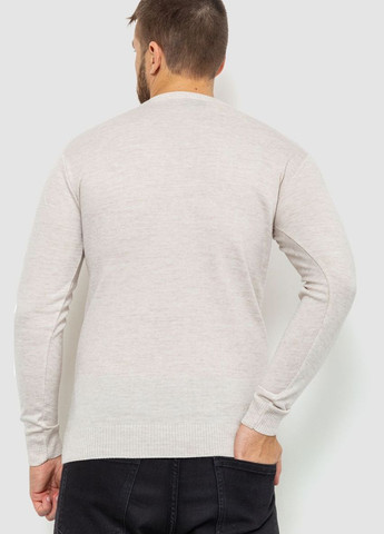 Светло-бежевый свитер мужской однотонный, 161r1770-1 Ager