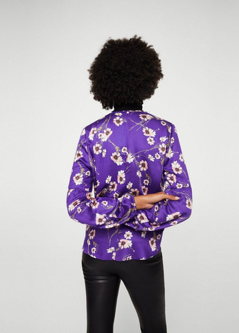 Фиолетовая летняя блуза Mango