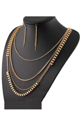 Набір біжутерії - намиста та сережки ланцюги, 8237 No Brand (360608126)