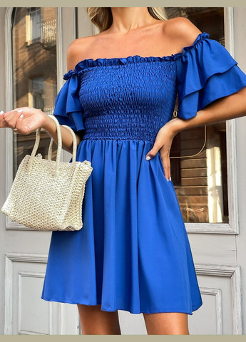 Синее женское платье корсет резинка синее You Best