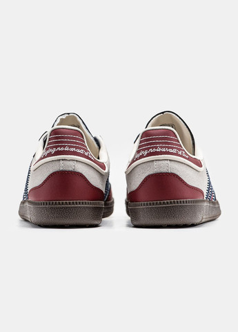 Бордові Осінні кросівки чоловічі adidas samba bordo | адідас самба бордові No Brand