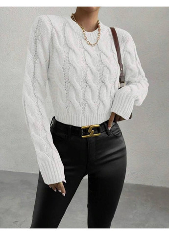 Білий демісезонний светр акрил/вовна No Brand