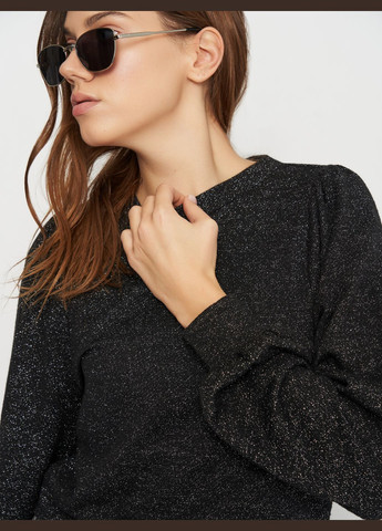 Черный блестящий свитшот C&A однотонный (305112986)