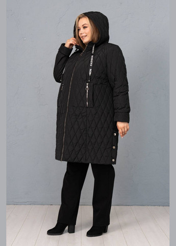 Чорне зимнє Осіннє стьобане пальто ЕТЕР чорне Tatiana