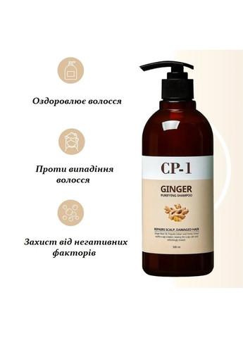Шампунь для волосся з екстрактом імбиру Esthetic House Ginger Purifying Shampoo - 500 мл CP-1 (285813528)