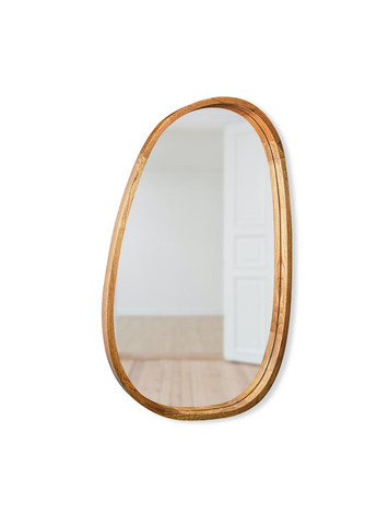 Дзеркало асиметричне дерев'яне Natural Dark Ясен 55x85 см Luxury Wood Dali (369546945)