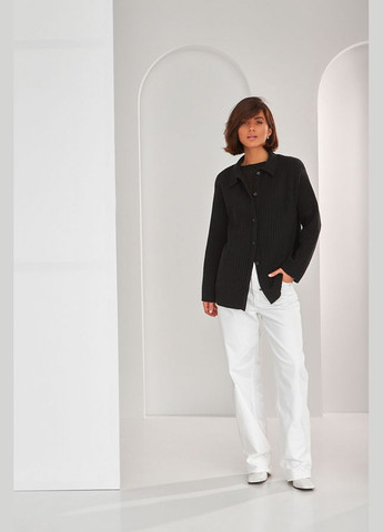 Жіноча в'язана кардиган-сорочка в рубчик (2527) Triko Bakh (334710309)