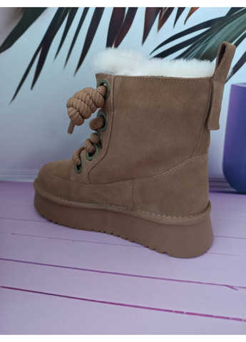 Черевики жіночі шкіряні на хутрі No Brand (370563134)