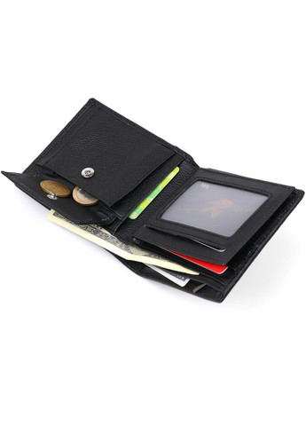 Гаманець чоловічий із монетницею без застібки з натуральної шкіри чорний (sku_20475) No Brand (327820463)