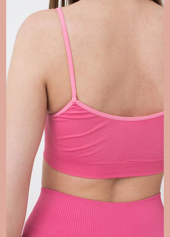 Розовый топ женский бесшовный топ Giulia без косточек полиамид