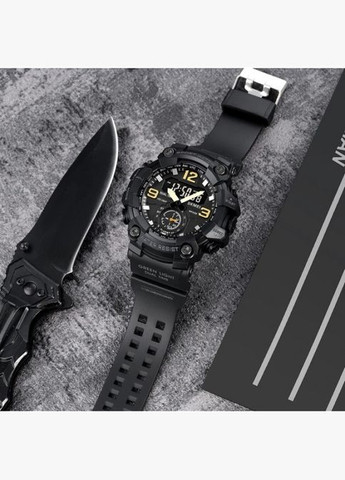 Годинник наручний чоловічий 1965BK з підсвіткою Чорний Skmei (323486145)