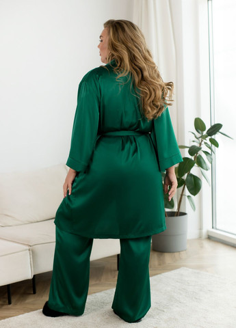 Зелений демісезонний домашній комплект трійка No Brand