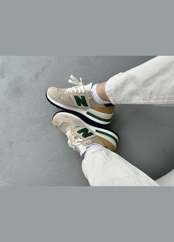 Кроссовки женские и мужские New Balance 574 beige | Нью Беланс 574 бежевый No Brand бежевые демисезоны (316506727)