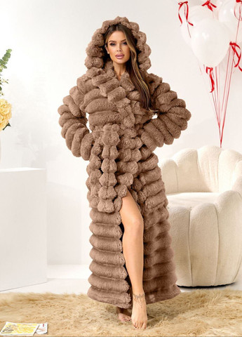 Жіночий махровий халат-шубка з капюшоном Selim-tekstil (372444278)