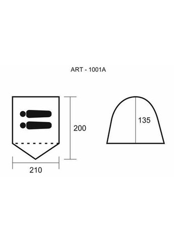 Палатка 2-х местная GreenCamp 1001-A, цвет World Sport (361436026)