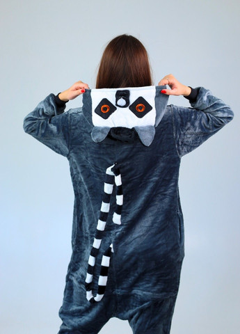 Кигуруми пижама Лемур женская серый комбинезон плюшевое Lalapka (362490110)