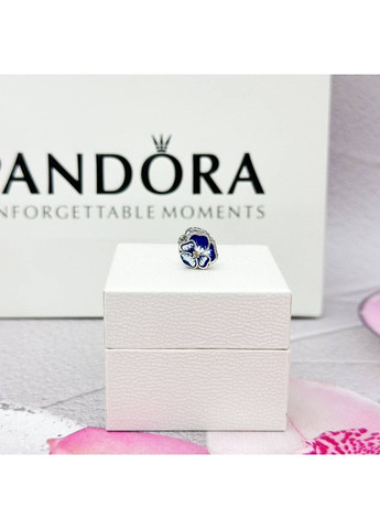 Серебряный шарм Пандора "Голубая фиалка" 790777C02 Kabluchka (355344462)