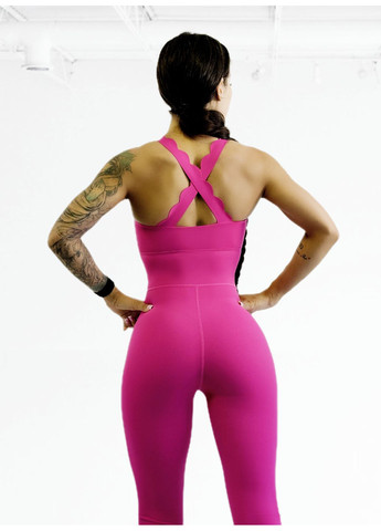 Спортивний комбінезон жіночий LILAFIT комбінезон-брюки рожевий спортивний нейлон