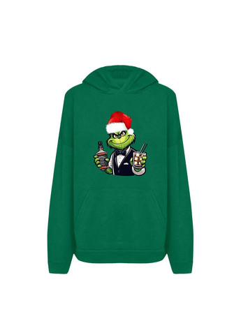 Новогоднее худи с принтом "Пьяный дух Рождества". Гринч (10391573383) ТiШОТКА (368570981)