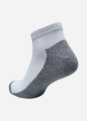 Білі набір шкарпеток чоловічих коротких бавовняних з сірою підошвою 10 пар білий/сірий Лео (324416207)