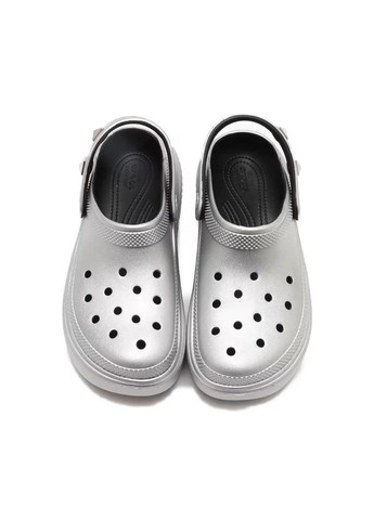 Серебряные stomp mettalic clog крокс клог стомп Crocs