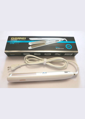 Профессиональная плойка стайлер утюгов выпрямитель для волос из гофре 2в1 с керамическим покрытием GM402 Gemei (306716688)