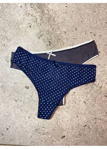 Набір жіночих трусів тижневок «Етно мікс» — 7 шт з принтами та бантиками UOKIN Стрінги (370368939)