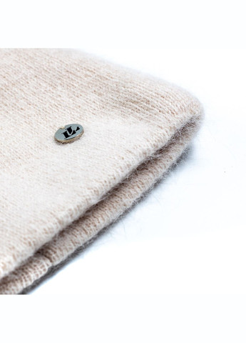 Шапка по голові з вушками жіноча ангора бежева ЛІДІЯ LuckyLOOK 565-739 (322789757)