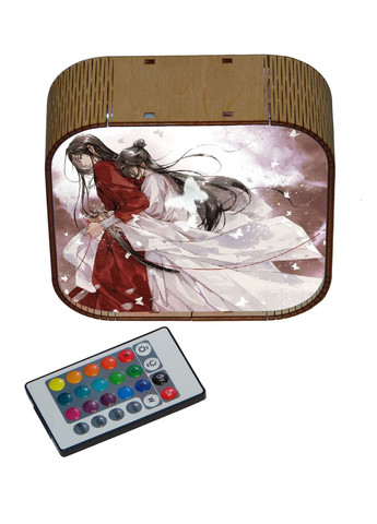 Подарочная деревянная настольная лампа Аниме Благословение небожителей с пультом дистанционного управления ночник Anim (43018) No Brand (365264977)