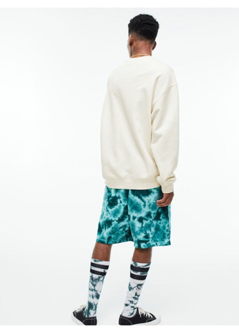 Молочний чоловічий світшот з принтом н&м (57662) s молочний H&M (303435092)