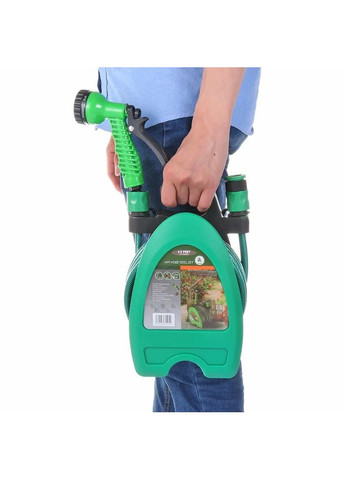 Поливочный шланг 10 м с катушкой и распылителем на 7 режимов CT-1212 Green No Brand (350349201)