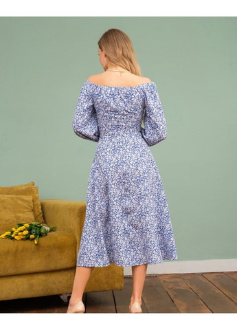 Блакитна повсякденний сукня 13740 блакитний ISSA PLUS