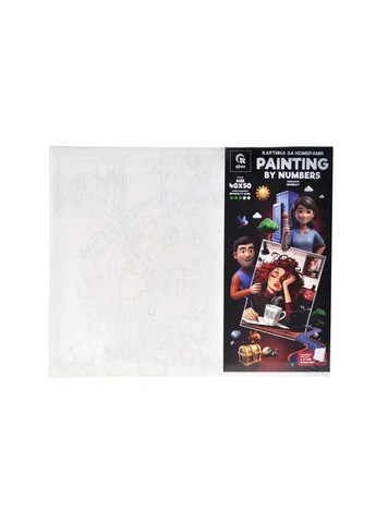 Картина за номерами 40х50 см Понеділок з акриловими фарбами та підставкою QB900-087 qbee Нас3987 (370651915)