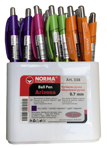 Ручка шариковая автомат " "/338/Синяя, ARIZONA (50/2000) Norma (367755517)