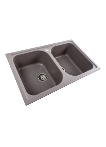 Гранитная мойка для кухни 7950 Equatoria матовая Дюна Platinum (342070366)