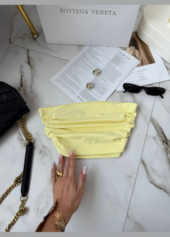 Базовый жёлтый топ из хлопка No Brand 901 (338187775)