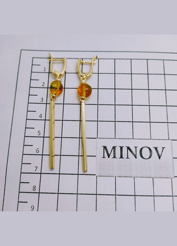 Сережки 3152 з натурального бурштину MINOV (315780006)