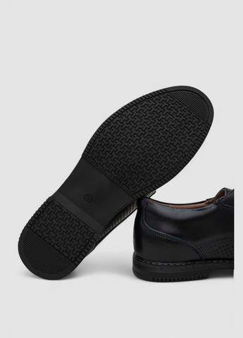 Темно-синие туфли мужские с перфорацией,, KangFu