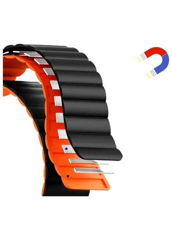 Ремінець до смарт-годинника 38/40/41mm Dark black (898922) Drobak Silicone Magnetic Link для Apple Watch All Series (401514333)