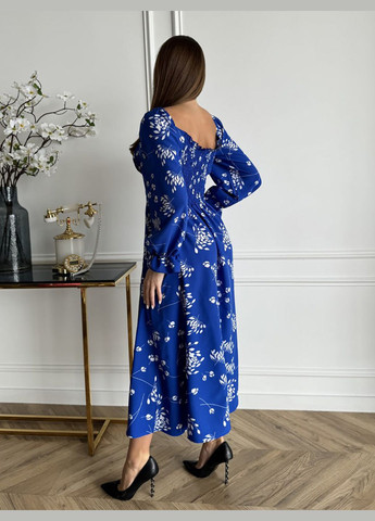 Синя повсякденний сукні ISSA PLUS з квітковим принтом