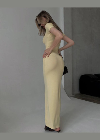 Світло-жовтий повсякденний сукня жіноча Україна однотонна