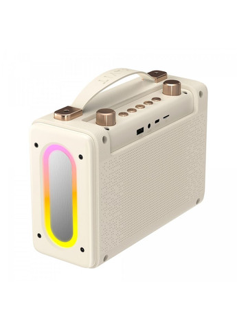 Портативна ретро колонка караоке SK823BT 16W RGB Beige Havit (361440418)