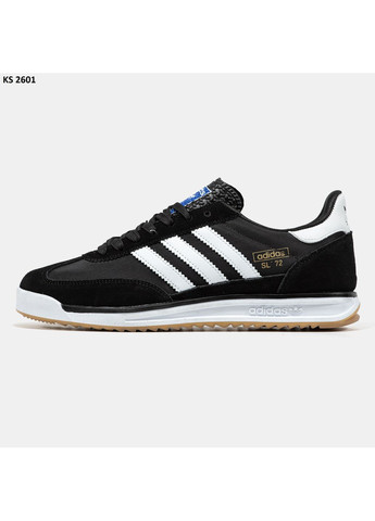 Черные демисезонные кроссовки мужские adidas sl 72 black white адидас сл 72 No Brand